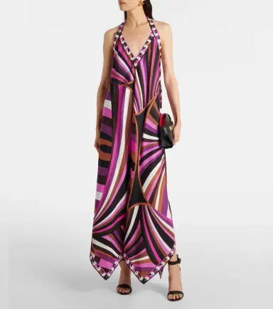 Pucci Iride silk twill maxi dress | Thumbnail 5