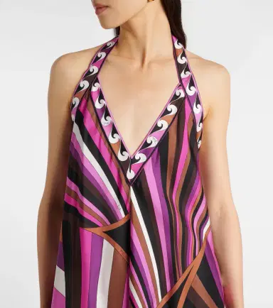 Pucci Iride silk twill maxi dress | Thumbnail 6