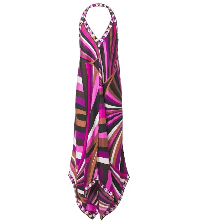 Iride silk twill maxi dress