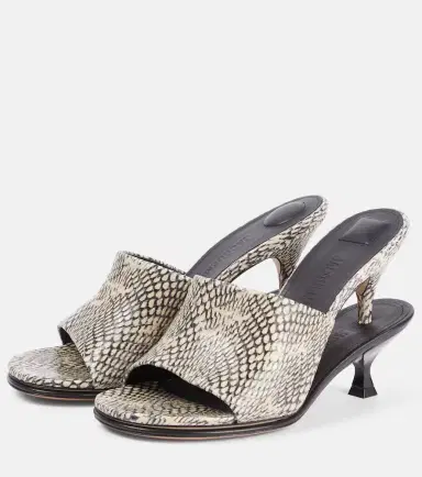 Jacquemus Doubles snake-effect leather mules | Thumbnail 2 Jacquemus Doubles snake-effect leather mules | Thumbnail 2