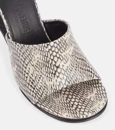 Jacquemus Doubles snake-effect leather mules | Thumbnail 4 Jacquemus Doubles snake-effect leather mules | Thumbnail 4
