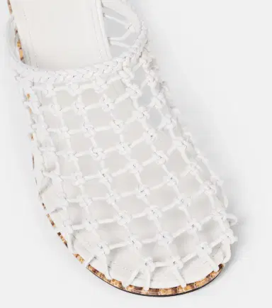 Jacquemus Double 110 woven leather wedge mules | Thumbnail 4