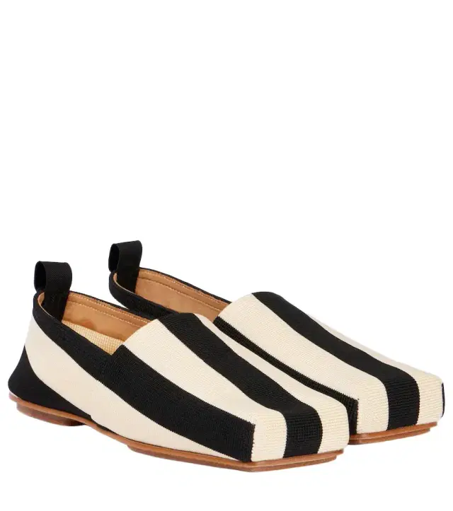 Jacquemus Carré striped slip-on shoes