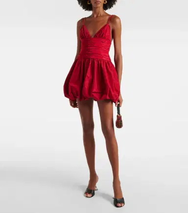 Staud Loren ruched minidress | Thumbnail 4