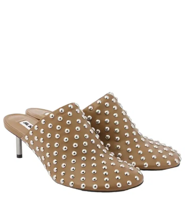 Jil Sander Studded leather mules