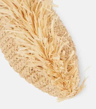 Jil Sander Fringed raffia mules | Thumbnail 3
