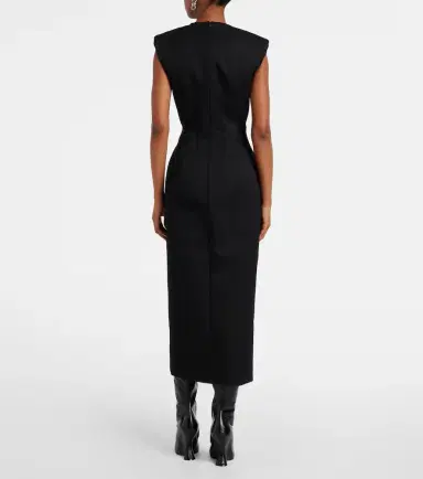 Wardrobe.NYC Wardrobe. NYC Sculpted midi dress | Thumbnail 4