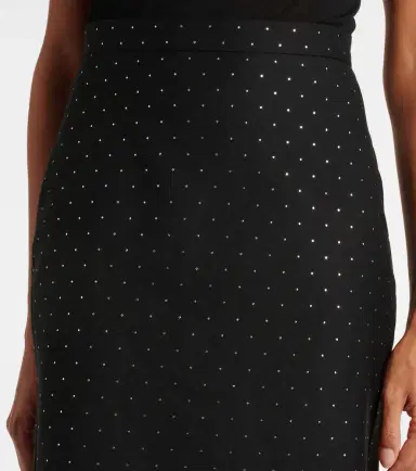 Erdem Polka-dot cotton and wool lamé midi skirt | Thumbnail 3