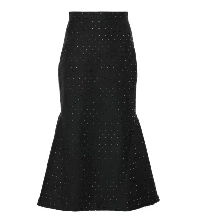 Erdem Polka-dot cotton and wool lamé midi skirt | Thumbnail 1