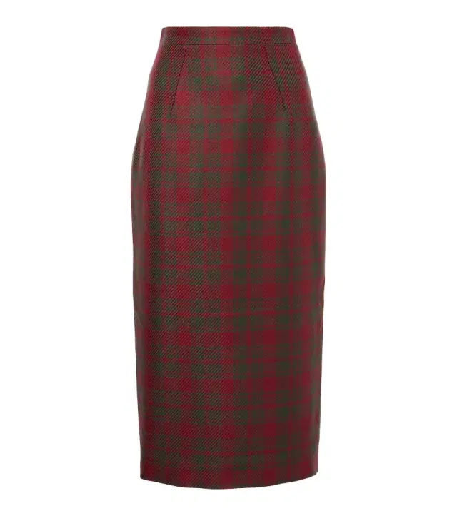 Emilia Wickstead Lorelei plaid wool-blend pencil skirt