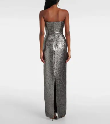 Emilia Wickstead Laelia jacquard bustier gown | Thumbnail 4