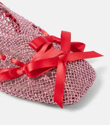 Simone Rocha Bow-detail crochet ballet flats | Thumbnail 4 Simone Rocha Bow-detail crochet ballet flats | Thumbnail 4