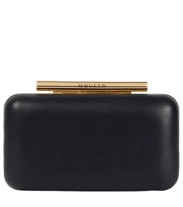 T-Bar leather box clutch