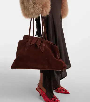 The Attico La Passeggiata Medium suede tote bag | Thumbnail 6