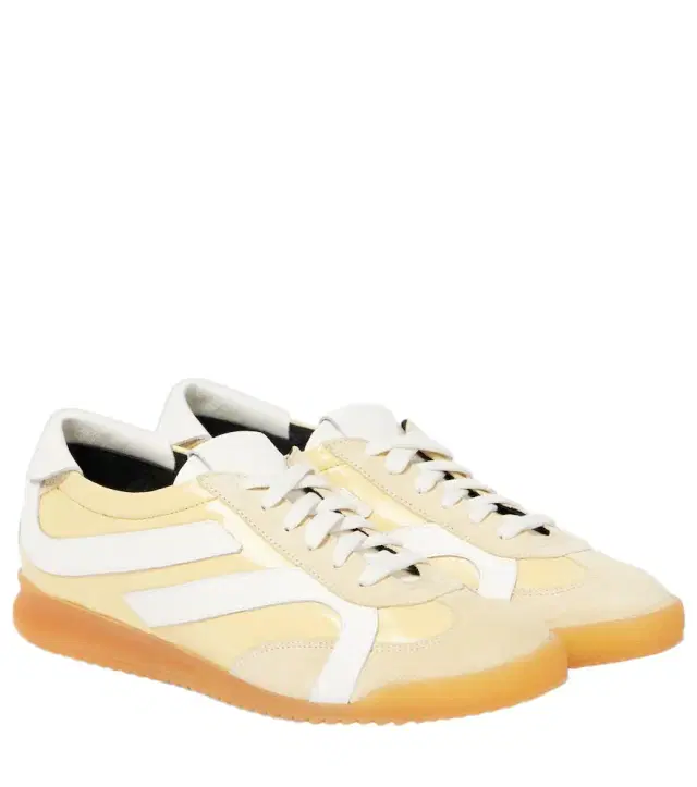 Proenza Schouler Track suede-trimmed leather sneakers