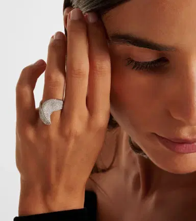 Kamyen 18kt white gold ring with diamonds | Thumbnail 4