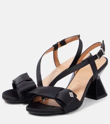 Ganni Bow-detail slingback pumps | Thumbnail 3