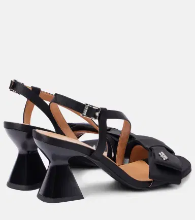 Ganni Bow-detail slingback pumps | Thumbnail 4