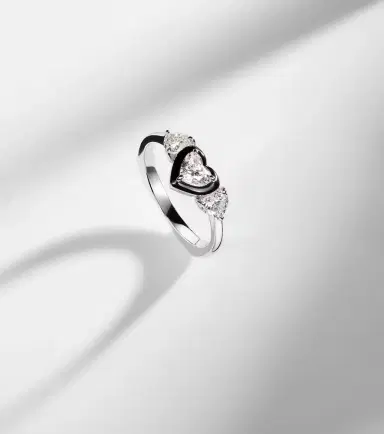 Kamyen 18kt white gold and enamel pinky ring with diamonds | Thumbnail 5