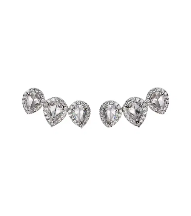 Kamyen Kanika 18kt white gold earrings with diamonds