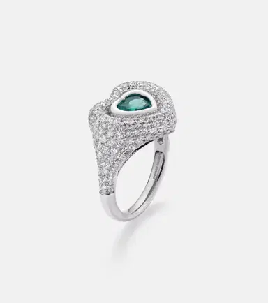 Kamyen Manaal 2.0 Heart Pinky 18kt white gold ring with tanzanite and diamonds | Thumbnail 3