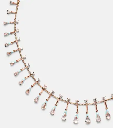 Kamyen Golden Drop 18kt rose gold necklace with diamonds | Thumbnail 2