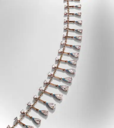 Kamyen Golden Drop 18kt rose gold necklace with diamonds | Thumbnail 4