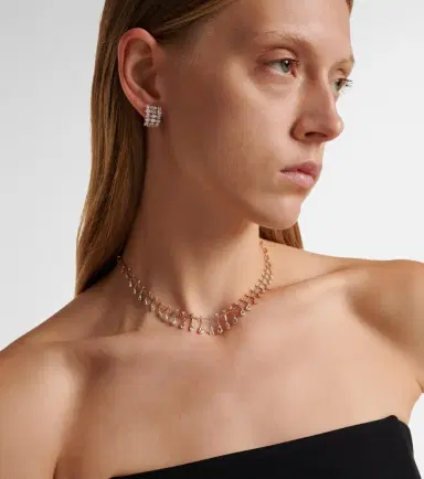 Kamyen Golden Drop 18kt rose gold necklace with diamonds | Thumbnail 5