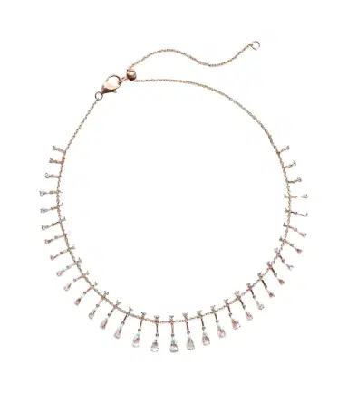 Kamyen Golden Drop 18kt rose gold necklace with diamonds | Thumbnail 1