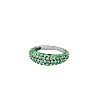 Kamyen Lime Disco 18kt white gold ring with diamonds | Thumbnail 1