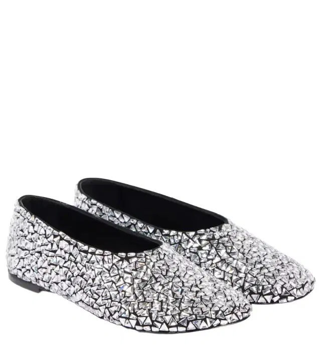 Proenza Schouler Glove embellished leather ballet flats