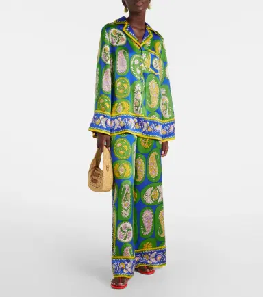 Alemais Alémais Printed silk satin shirt | Thumbnail 2