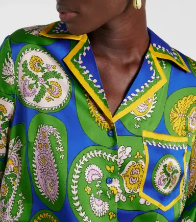 Alemais Alémais Printed silk satin shirt | Thumbnail 3