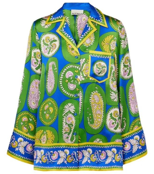 Alemais Alémais Printed silk satin shirt