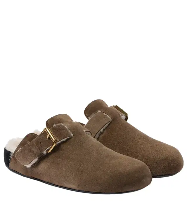 Isabel Marant Mirvin shearling-lined suede clogs