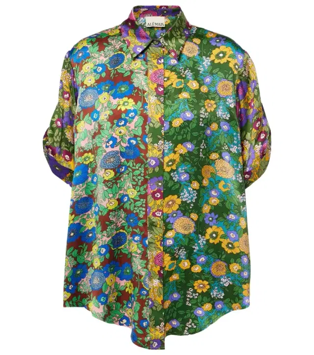 Alemais Alémais Printed silk satin shirt