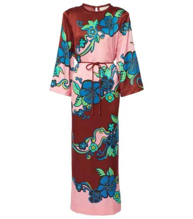Alemais Alémais Printed silk satin maxi dress