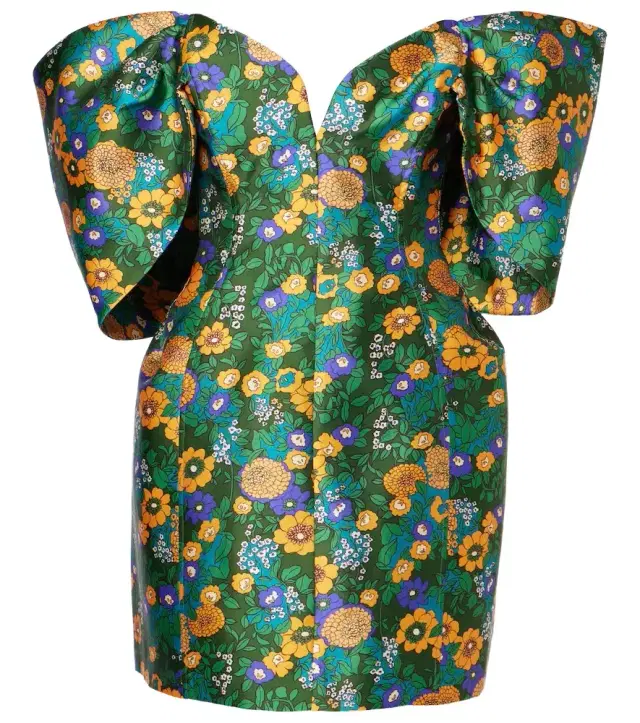 Alemais Alémais Printed off-shoulder corset dress
