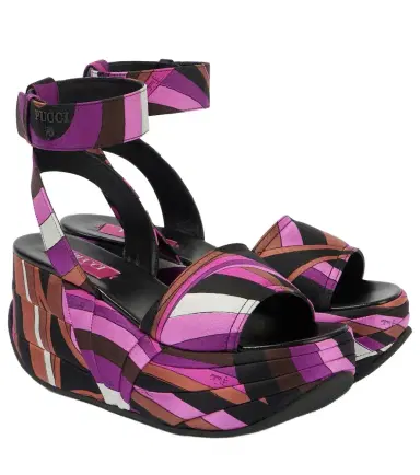 PUCCI Pucciami Iride satin platform sandals | Thumbnail 1 PUCCI Pucciami Iride satin platform sandals | Thumbnail 1