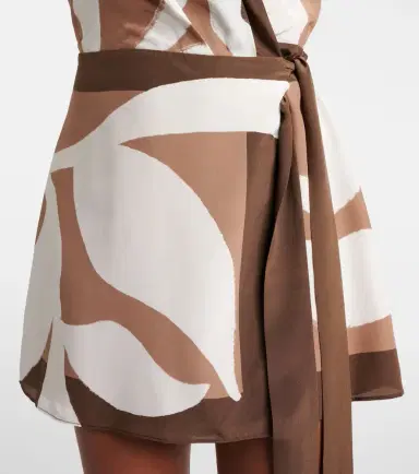 SIR Portia printed silk satin wrap dress | Thumbnail 3