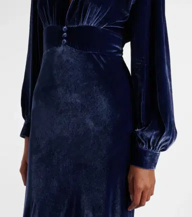 Rixo Emery velvet maxi dress | Thumbnail 3