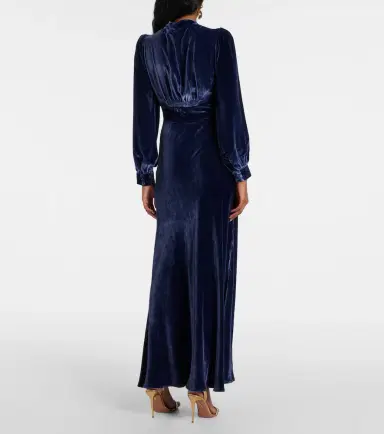 Rixo Emery velvet maxi dress | Thumbnail 5