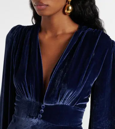 Rixo Emery velvet maxi dress | Thumbnail 6