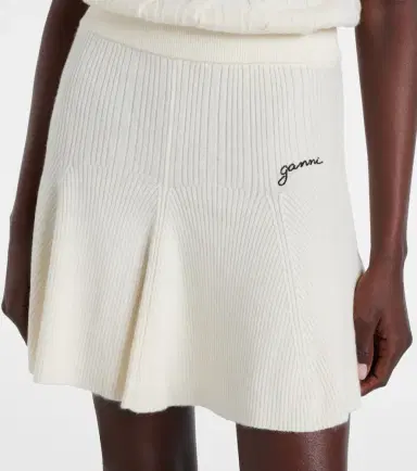 Ganni Wool and cashmere miniskirt | Thumbnail 4