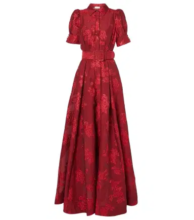 Rebecca Vallance Henrietta belted brocade gown | Thumbnail 1 Rebecca Vallance Henrietta belted brocade gown | Thumbnail 1