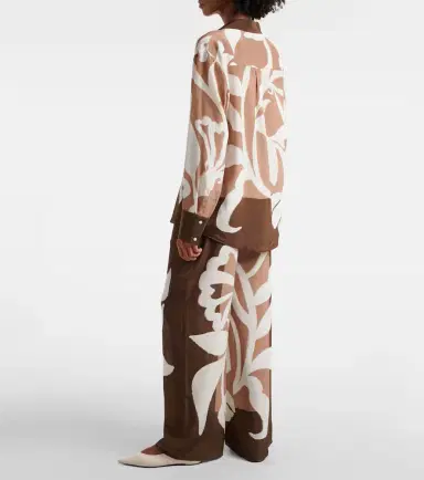 SIR Portia silk satin pajama shirt | Thumbnail 3