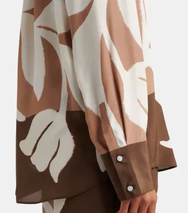 SIR Portia silk satin pajama shirt | Thumbnail 4