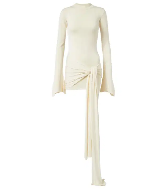 Aya Muse Gathered silk-blend minidress