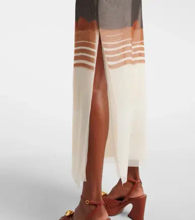 SIR Breeze Bandeau striped maxi skirt | Thumbnail 5