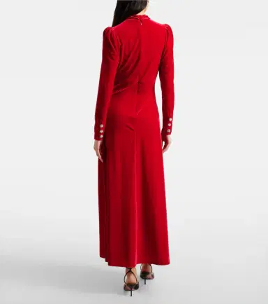 Ganni Velvet jersey midi dress | Thumbnail 3